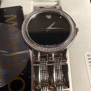 Movado Black Dial with Silver Accents Watch ( new )